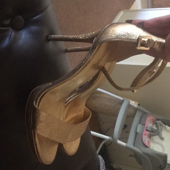 Michael Kors Shoes - Gold Heels Michael Kors Shoes - Gold Heels